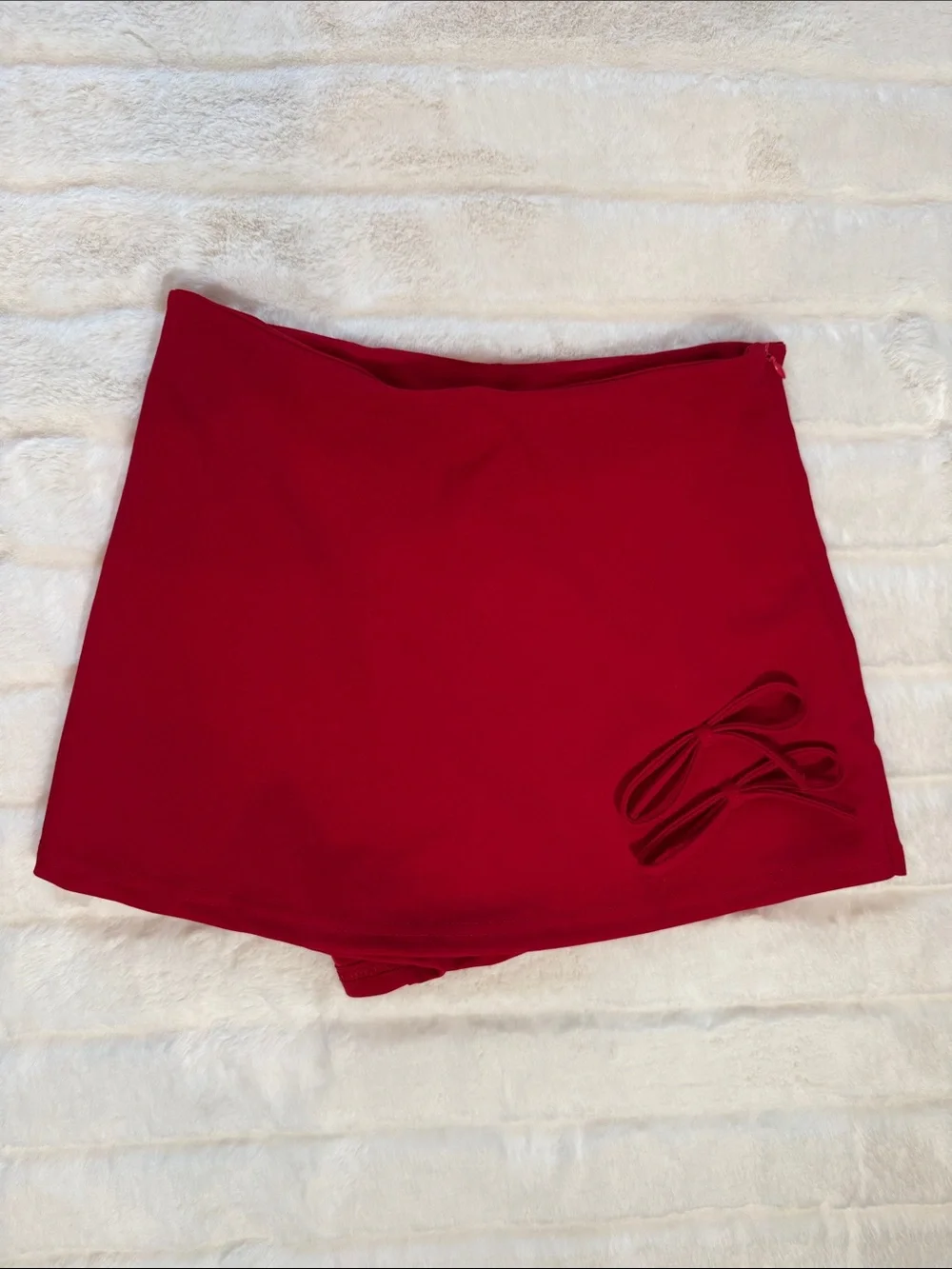 NWT Red Swim Skirt with Side Bow Detail